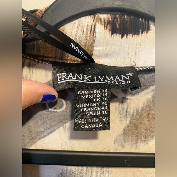 Frank Lyman Animal Print Open Cardigan Jacket | Size 14 | Made in Canada - Picture 2 of 7